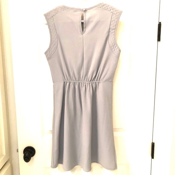 2/$15 Xhilaration - Light Gray Silver Pleated Sleeveless Mini Dress Small - Picture 5 of 6